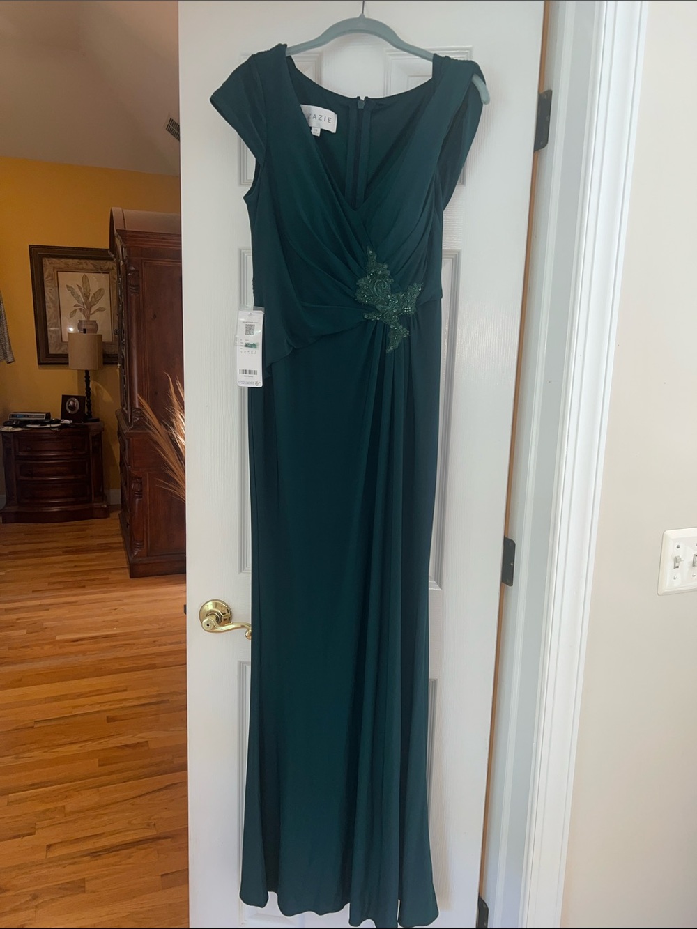 Azazie Emerald Green Formal Wedding Dress